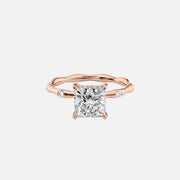  The Samantha Princess Moissanite Ring 14k Rose Gold 001