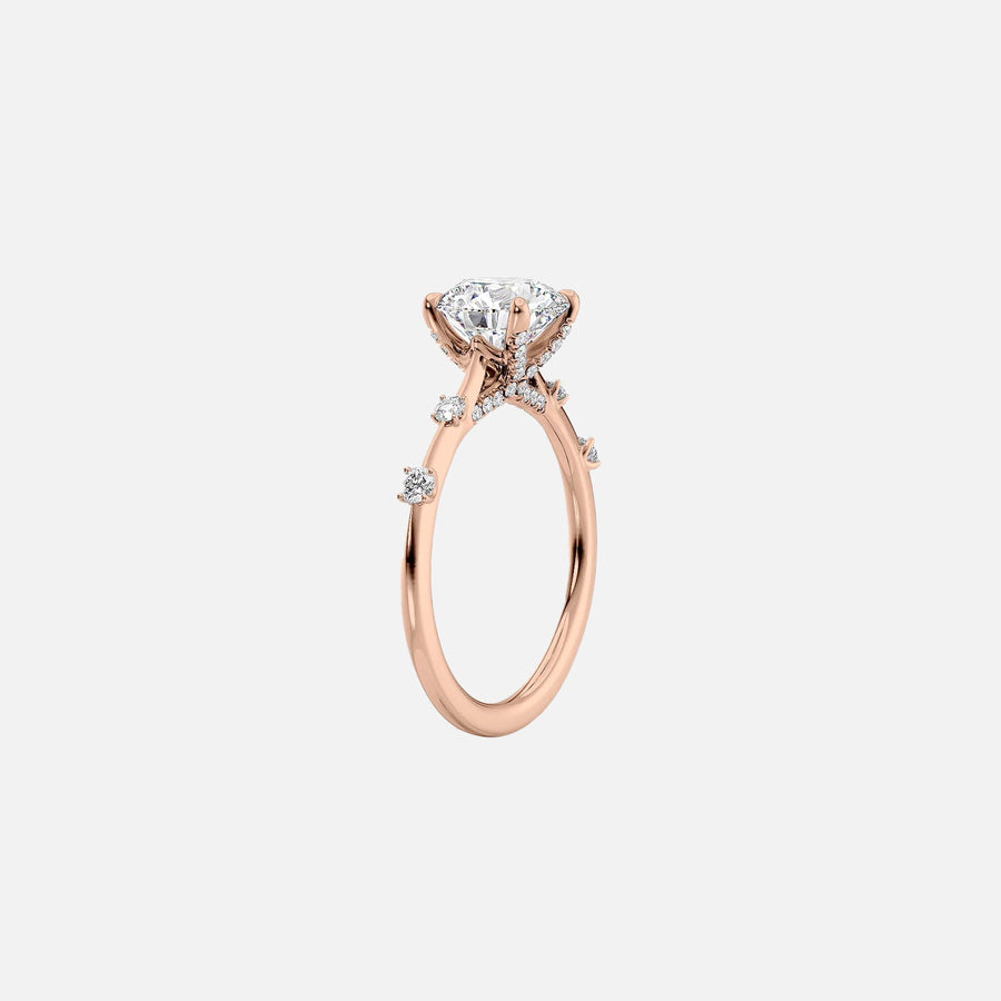  The Samantha Princess Moissanite Ring 14k Rose Gold 002