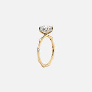  The Samantha Round Moissanite Ring 14k Yellow Gold 002