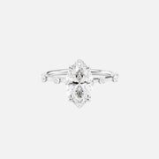 The Sasha Marquise Side Stone Moissanite Ring - KNT - Engagement Rings, Wedding Bands & Fine Jewelry