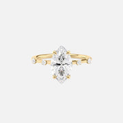 The Sasha Marquise Side Stone Moissanite Ring - KNT - Engagement Rings, Wedding Bands & Fine Jewelry