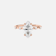The Sasha Marquise Side Stone Moissanite Ring - KNT - Engagement Rings, Wedding Bands & Fine Jewelry