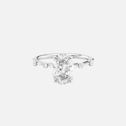 The Sasha Oval Side Stone Moissanite Ring - KNT - Engagement Rings, Wedding Bands & Fine Jewelry