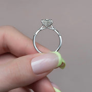 The Sasha Princess Side Stone Moissanite Ring - KNT - Engagement Rings, Wedding Bands & Fine Jewelry