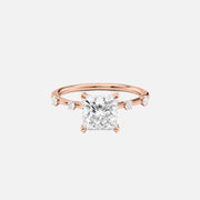 The Sasha Princess Side Stone Moissanite Ring - KNT - Engagement Rings, Wedding Bands & Fine Jewelry