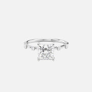 The Sasha Princess Side Stone Moissanite Ring - KNT - Engagement Rings, Wedding Bands & Fine Jewelry