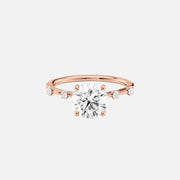 The Sasha Round Side Stone Moissanite Ring - KNT - Engagement Rings, Wedding Bands & Fine Jewelry
