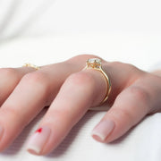  The Scarlett Emerald Lab Diamond Ring 18k Yellow Gold 004 Final
