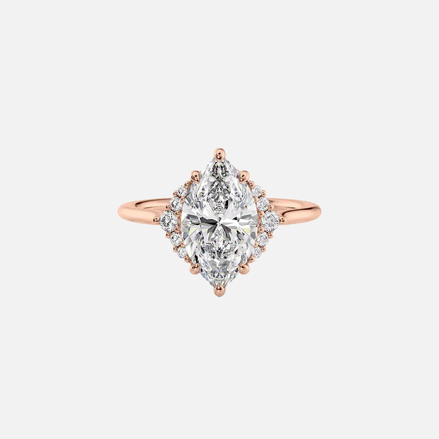  The Scarlett Marquise Lab Diamond Ring 14k Rose Gold 001