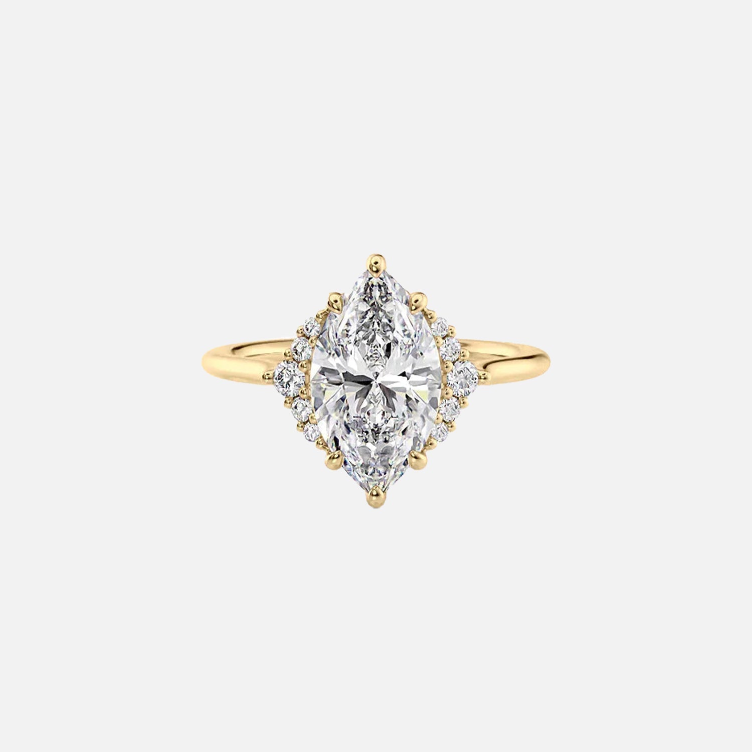 The Scarlett Marquise Lab Diamond Ring 14k Yellow Gold 001
