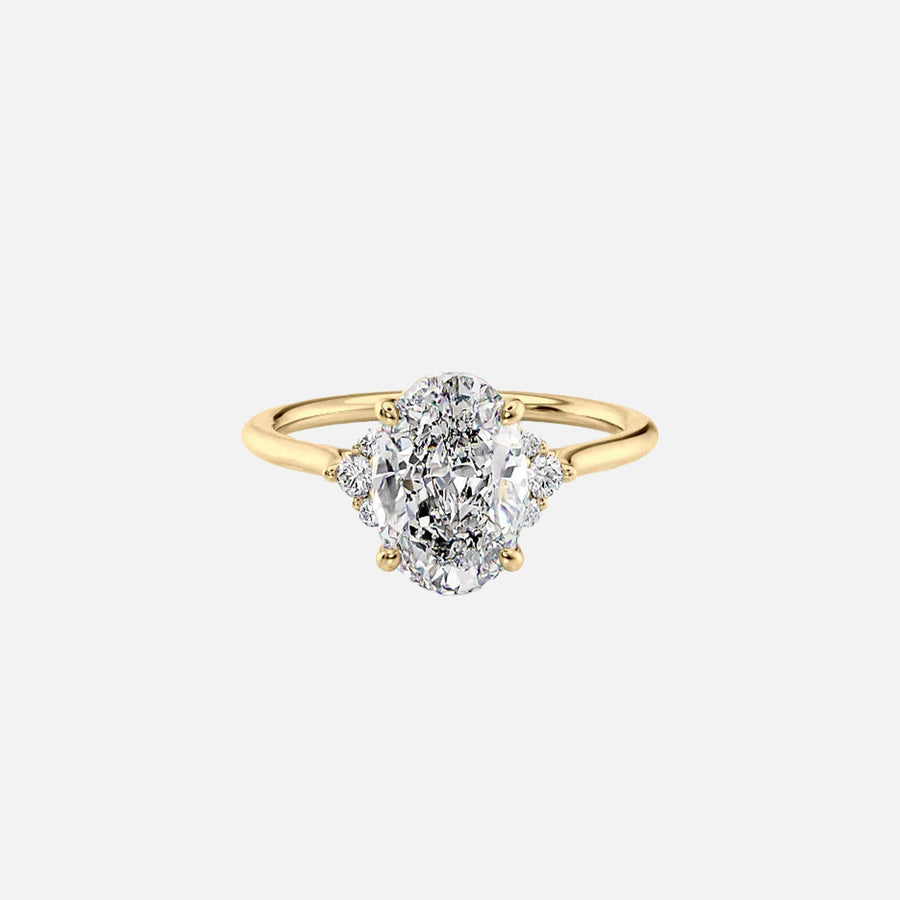 The Scarlett Oval Lab Diamond Ring 14k Yellow Gold 001