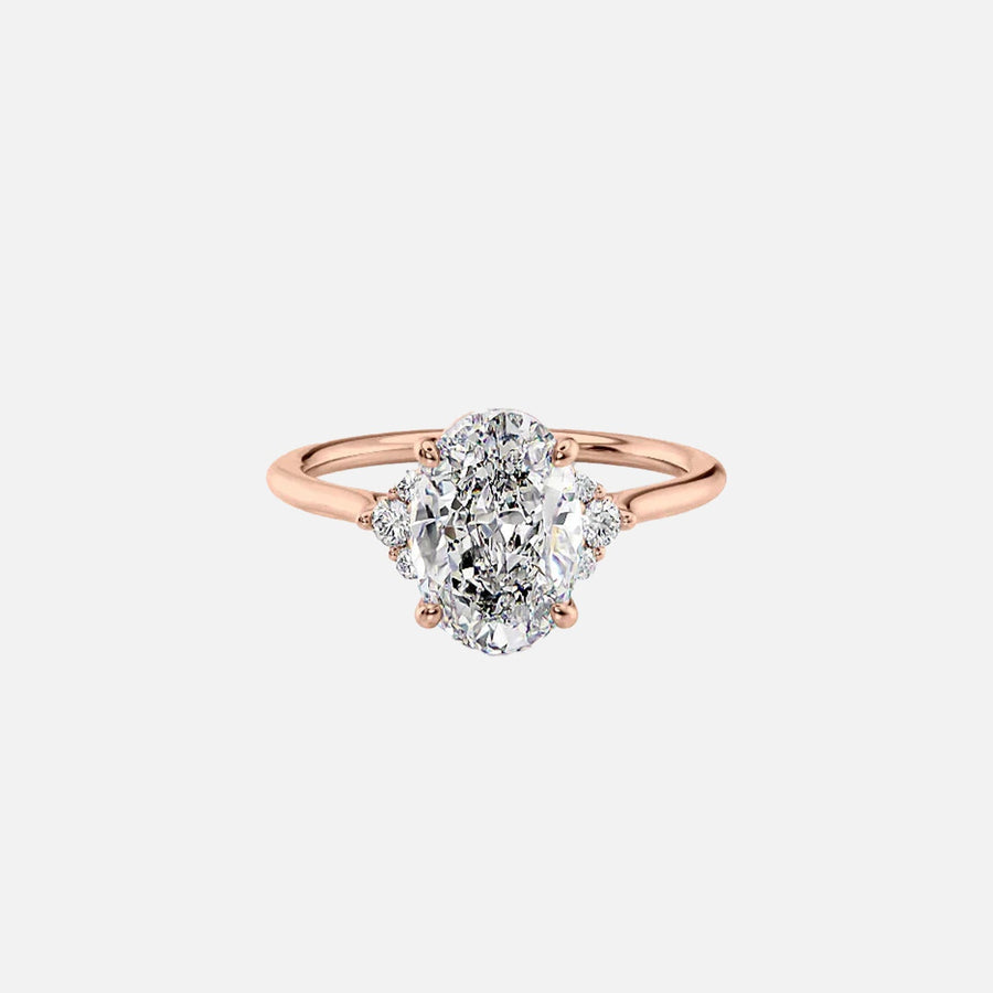  The Scarlett Oval Lab Diamond Ring 18k Rose Gold 001