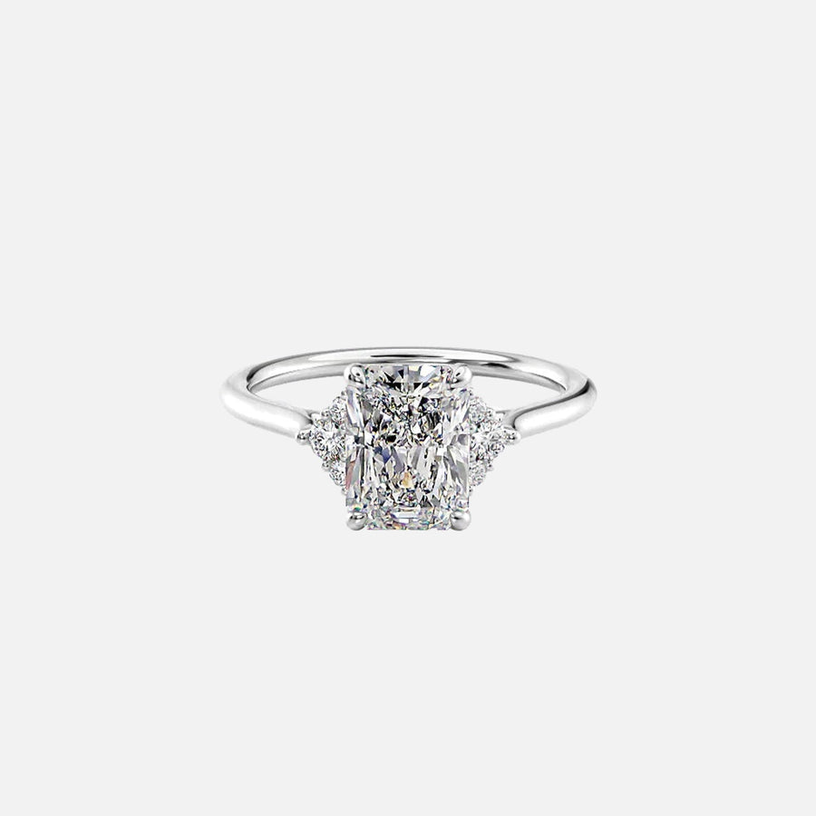  The Scarlett Radiant Lab Diamond Ring 14k White Gold 001