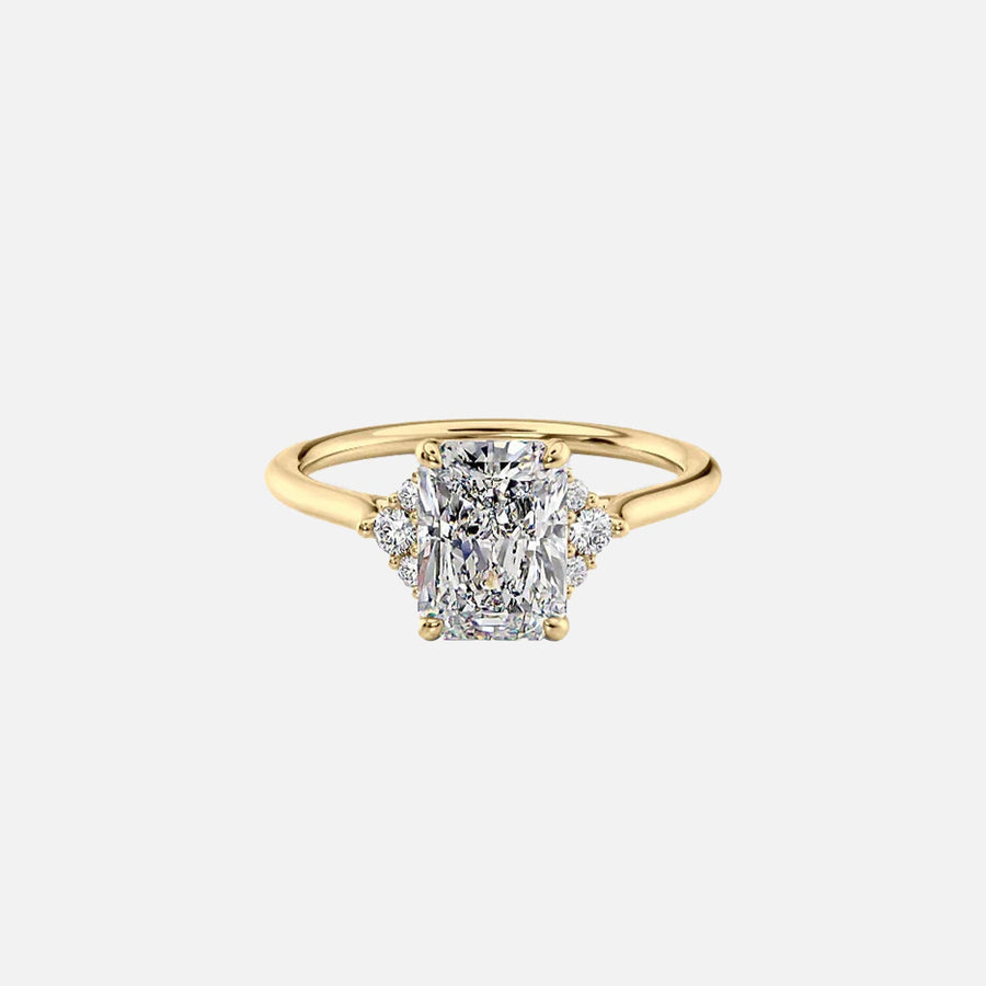  The Scarlett Radiant Lab Diamond Ring 18k Yellow Gold 001