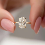 The Selena Oval Solitaire Moissanite Ring - KNT - Engagement Rings, Wedding Bands & Fine Jewelry
