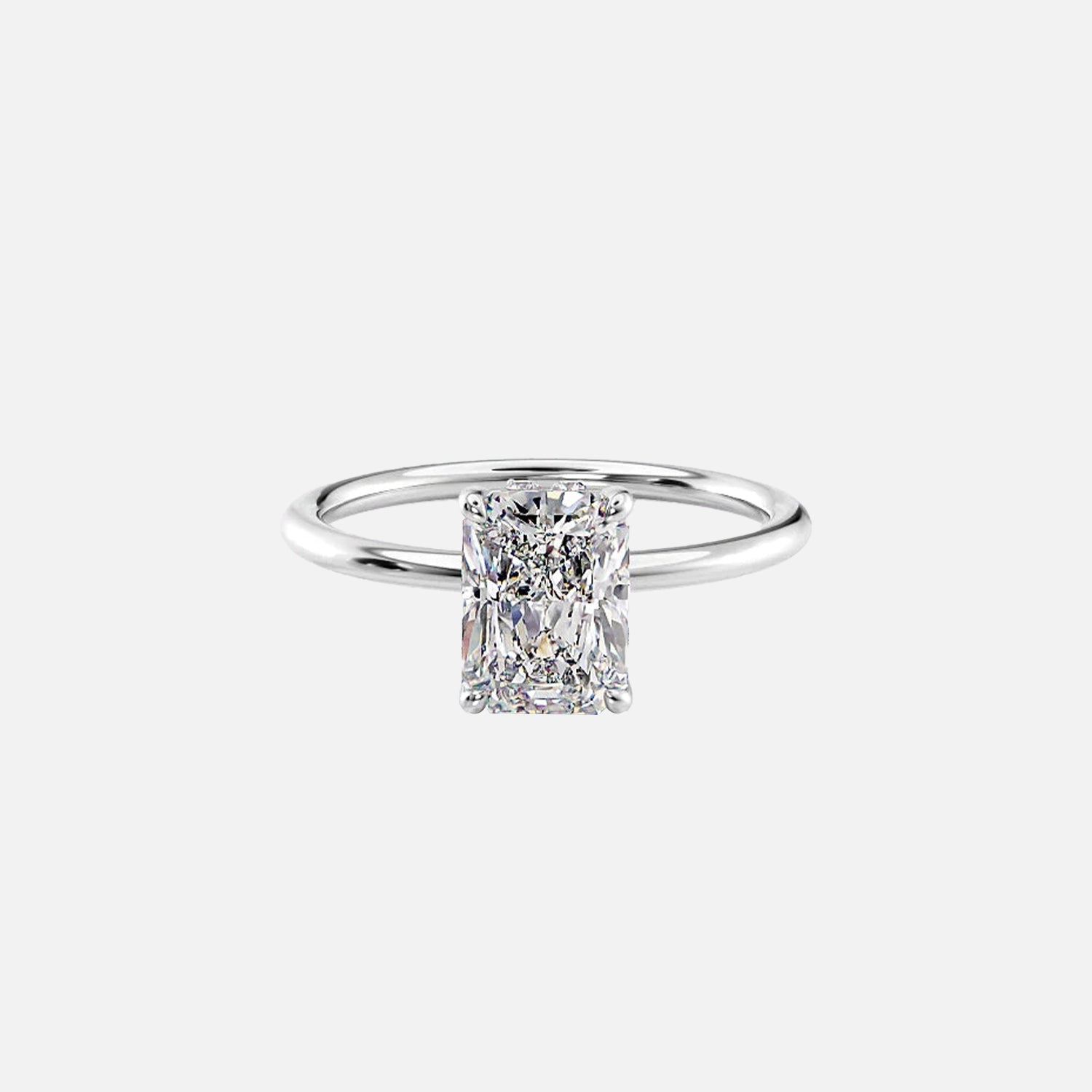 The Selena Radiant Solitaire Moissanite Ring - KNT - Engagement Rings, Wedding Bands & Fine Jewelry