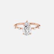  The Serena Pear Moissanite Ring 14k Rose Gold 001