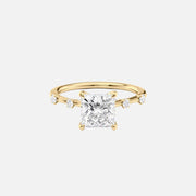  The Serena Princess Lab Diamond Ring 18k Yellow Gold 001