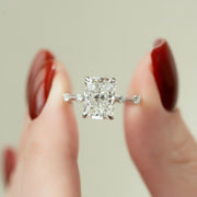  The Serena Radiant Lab Diamond Ring 18k White Gold 003