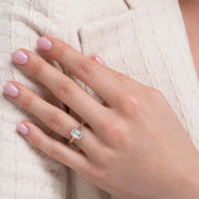 The Sharon Emerald Side Stone Moissanite Ring - KNT - Engagement Rings, Wedding Bands & Fine Jewelry