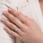 The Sharon Emerald Side Stone Moissanite Ring - KNT - Engagement Rings, Wedding Bands & Fine Jewelry
