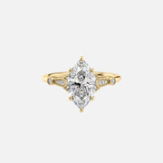 The Sharon Marquise Side Stone Moissanite Ring - KNT - Engagement Rings, Wedding Bands & Fine Jewelry