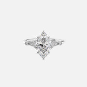 The Sharon Marquise Side Stone Moissanite Ring - KNT - Engagement Rings, Wedding Bands & Fine Jewelry