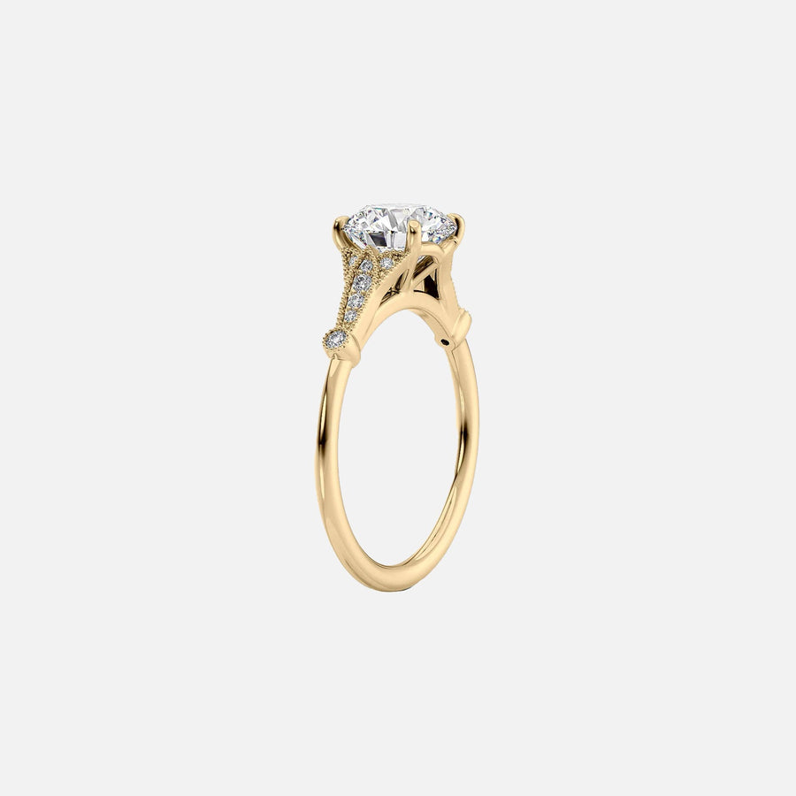 The Sharon Oval Side Stone Moissanite Ring - KNT - Engagement Rings, Wedding Bands & Fine Jewelry