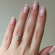 The Sharon Oval Side Stone Moissanite Ring - KNT - Engagement Rings, Wedding Bands & Fine Jewelry