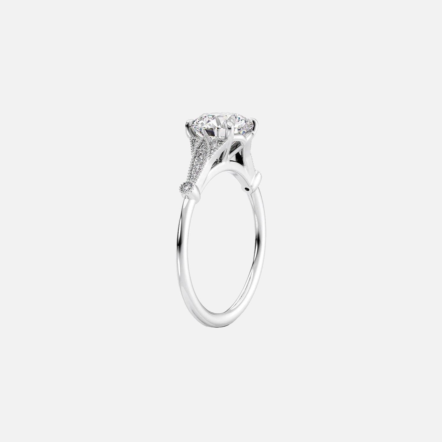 The Sharon Pear Side Stone Moissanite Ring - KNT - Engagement Rings, Wedding Bands & Fine Jewelry