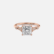 The Sharon Princess Side Stone Moissanite Ring - KNT - Engagement Rings, Wedding Bands & Fine Jewelry