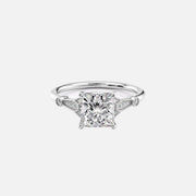 The Sharon Princess Side Stone Moissanite Ring - KNT - Engagement Rings, Wedding Bands & Fine Jewelry