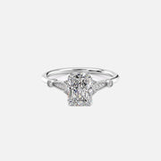 The Sharon Radiant Side Stone Moissanite Ring - KNT - Engagement Rings, Wedding Bands & Fine Jewelry