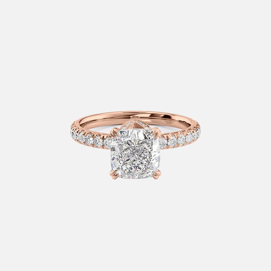 The Sia Cushion Pave Moissanite Ring - KNT - Engagement Rings, Wedding Bands & Fine Jewelry
