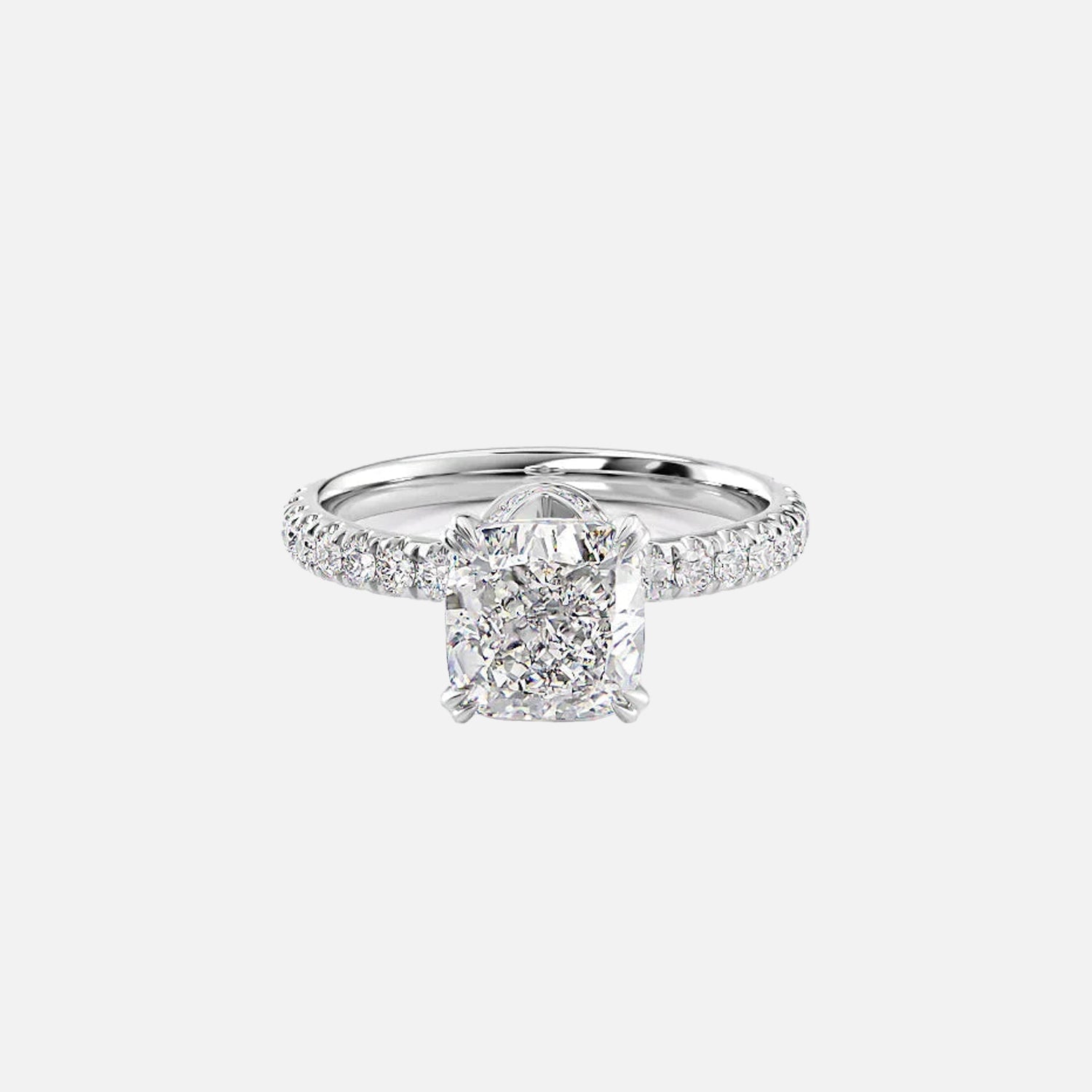 The Sia Cushion Pave Moissanite Ring - KNT - Engagement Rings, Wedding Bands & Fine Jewelry