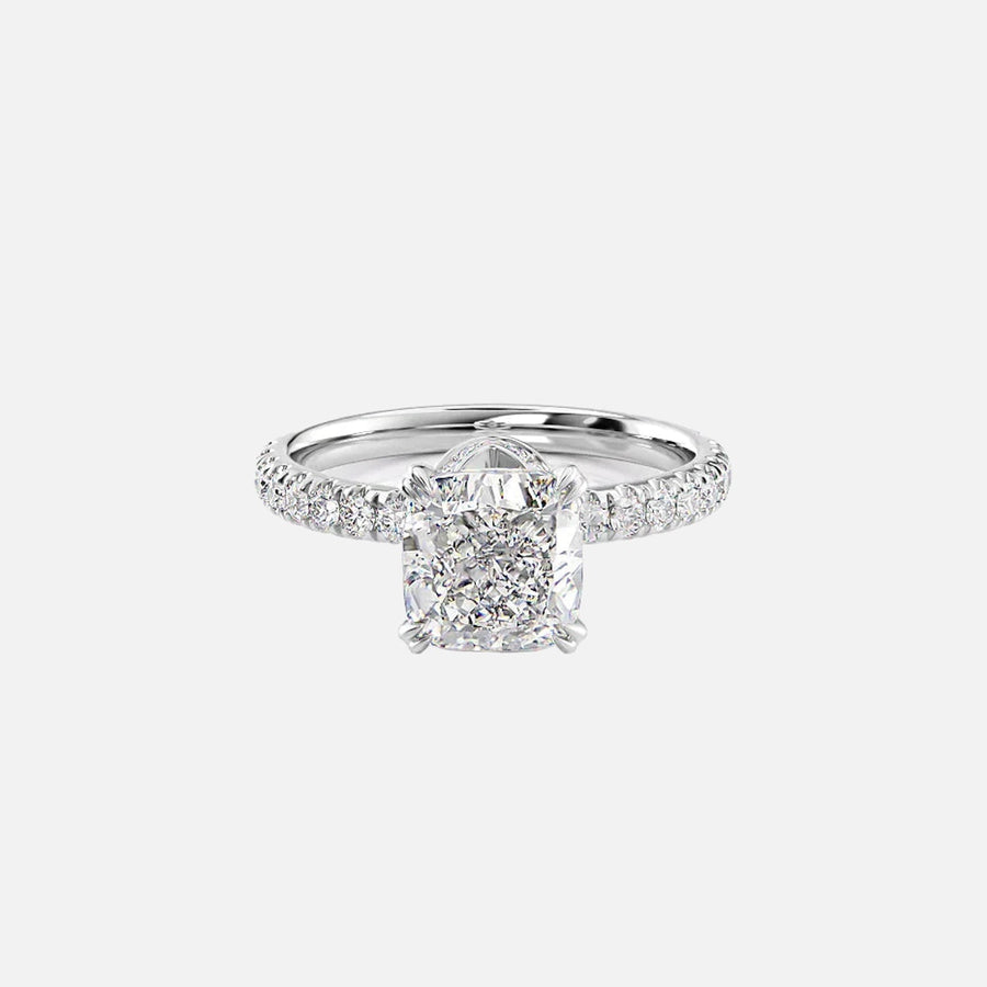 The Sia Cushion Pave Moissanite Ring - KNT - Engagement Rings, Wedding Bands & Fine Jewelry