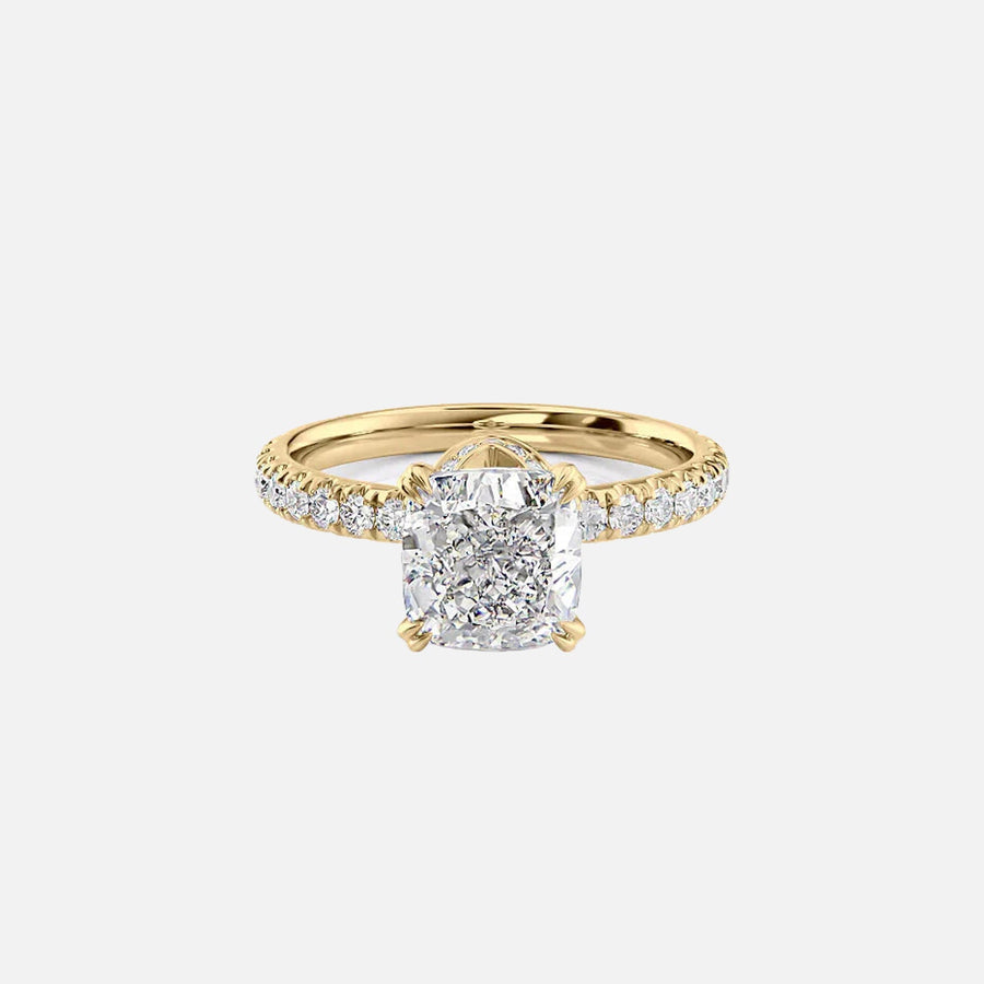 The Sia Cushion Pave Moissanite Ring - KNT - Engagement Rings, Wedding Bands & Fine Jewelry