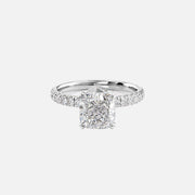 The Sia Cushion Pave Moissanite Ring - KNT - Engagement Rings, Wedding Bands & Fine Jewelry