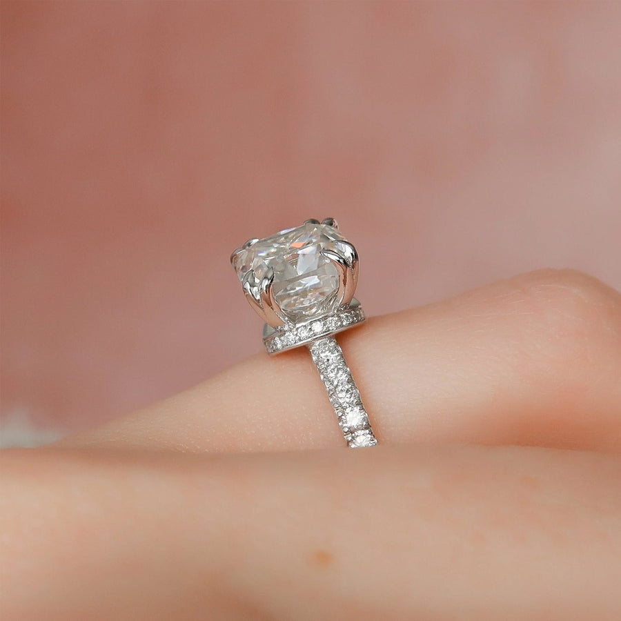 The Sia Cushion Pave Moissanite Ring - KNT - Engagement Rings, Wedding Bands & Fine Jewelry