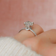 The Sia Cushion Pave Moissanite Ring - KNT - Engagement Rings, Wedding Bands & Fine Jewelry