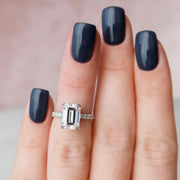 The Sia Emerald Pave Moissanite Ring - KNT - Engagement Rings, Wedding Bands & Fine Jewelry