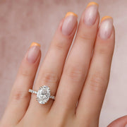 The Sia Oval Pave Moissanite Ring - KNT - Engagement Rings, Wedding Bands & Fine Jewelry