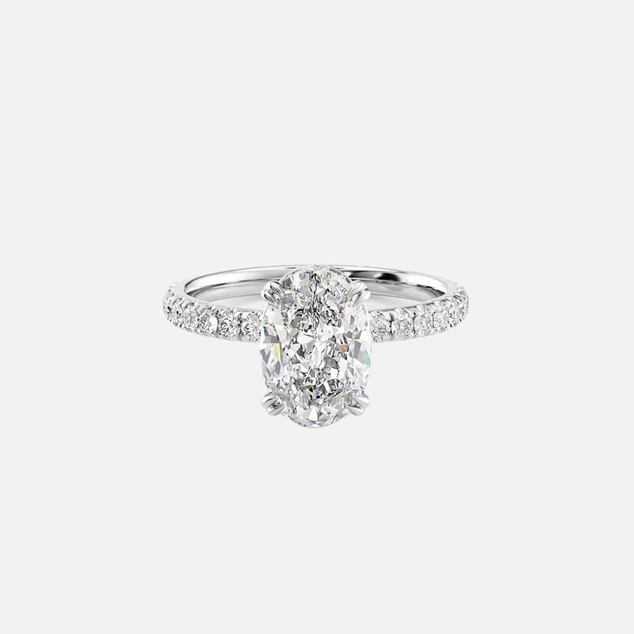 The Sia Oval Pave Moissanite Ring - KNT - Engagement Rings, Wedding Bands & Fine Jewelry