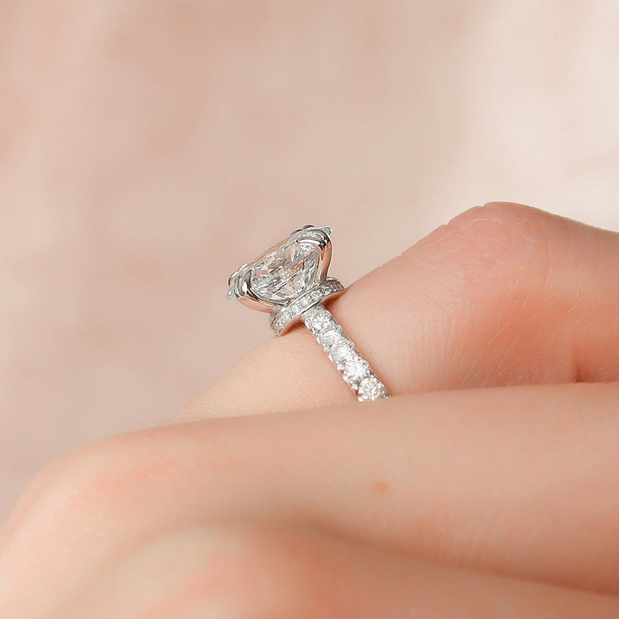 The Sia Oval Pave Moissanite Ring - KNT - Engagement Rings, Wedding Bands & Fine Jewelry