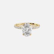 The Sia Oval Pave Moissanite Ring - KNT - Engagement Rings, Wedding Bands & Fine Jewelry