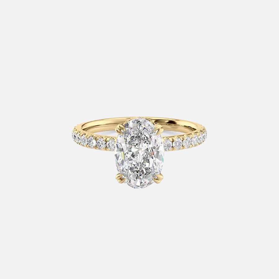 The Sia Oval Pave Moissanite Ring - KNT - Engagement Rings, Wedding Bands & Fine Jewelry