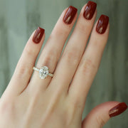 The Sia Oval Pave Moissanite Ring - KNT - Engagement Rings, Wedding Bands & Fine Jewelry