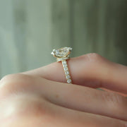 The Sia Oval Pave Moissanite Ring - KNT - Engagement Rings, Wedding Bands & Fine Jewelry