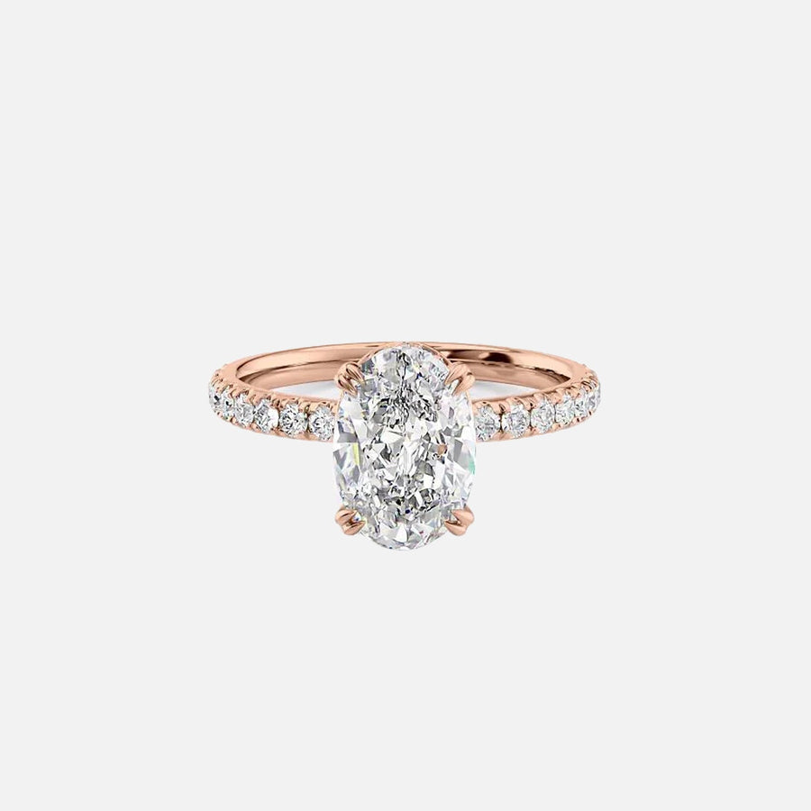 The Sia Oval Pave Moissanite Ring - KNT - Engagement Rings, Wedding Bands & Fine Jewelry