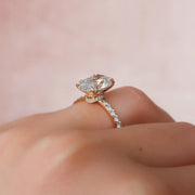 The Sia Oval Pave Moissanite Ring - KNT - Engagement Rings, Wedding Bands & Fine Jewelry